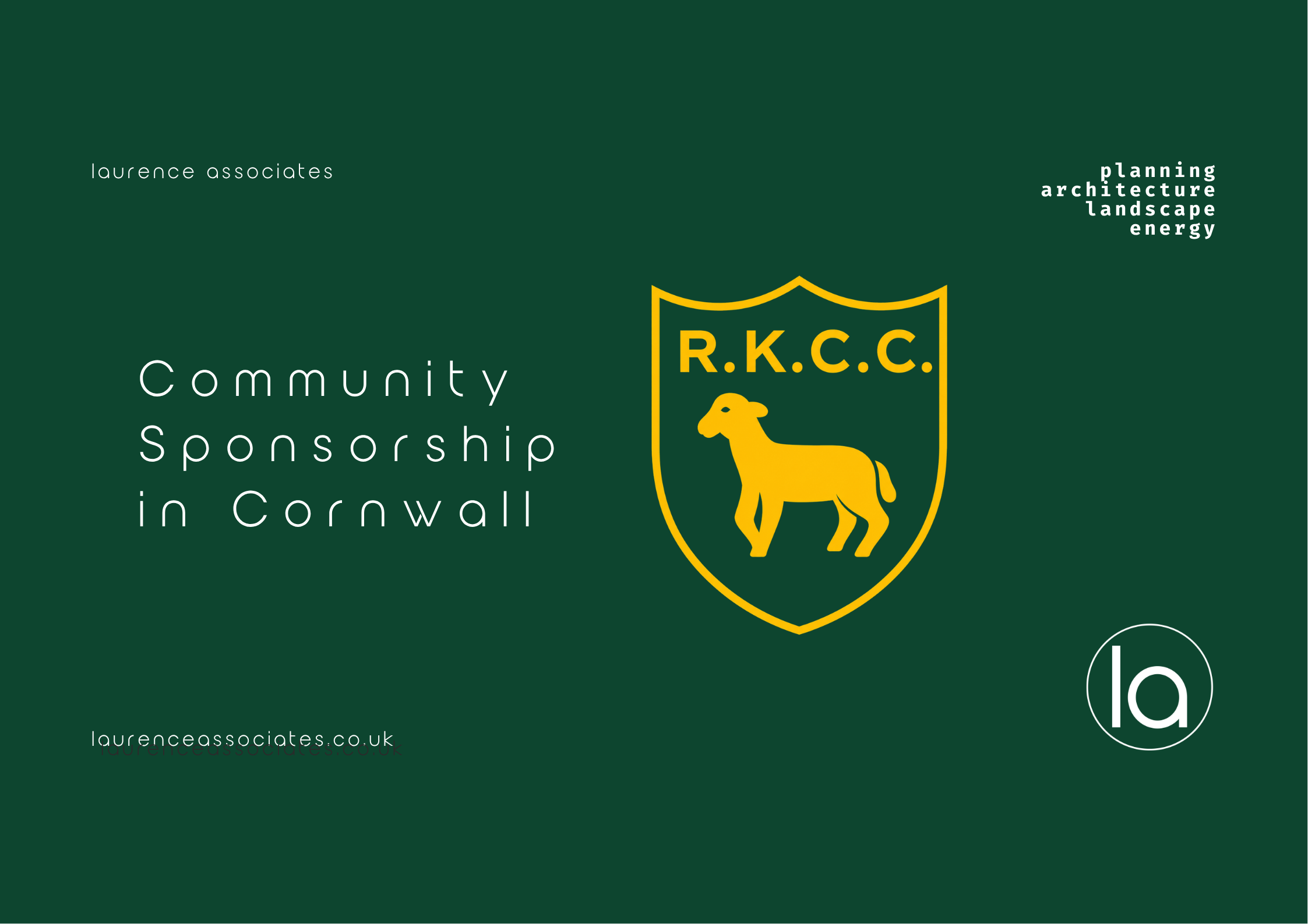 Laurence Associates Sponsors Rosudgeon and Kenneggy Cricket Club